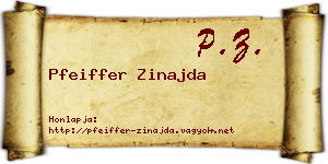 Pfeiffer Zinajda névjegykártya